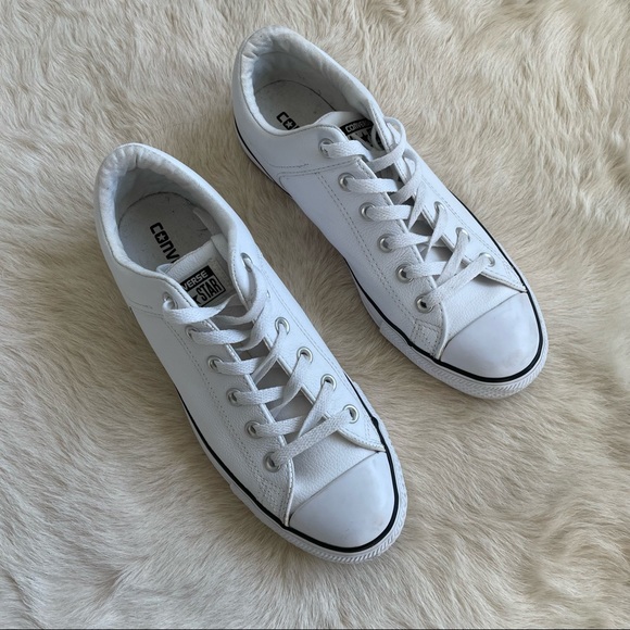 Converse Other - White Leather Converse All Star